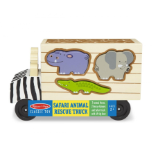  Melissa &amp; Doug Fa készségfejlestő játék, Állatos formaillesztő fajáték