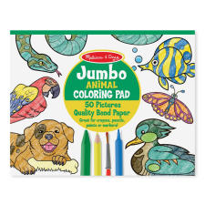 Melissa &amp; Doug Kreatív játék, Jumbo színező, állatok kreatív és készségfejlesztő