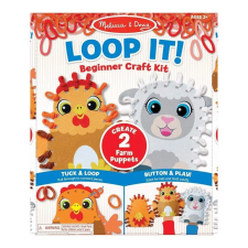 Melissa &amp; Doug Kreatív játék kezdőknek, Hurkold! - farmállatka bábok kreatív és készségfejlesztő