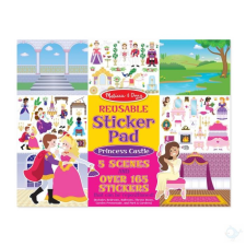 Melissa & Doug Kreatív játék, Újrahasználható matrica készlet, hercegnő kreatív és készségfejlesztő