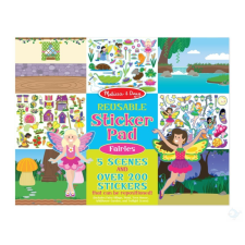 Melissa & Doug Kreatív játék, Újrahasználható matrica készlet, tündérek kreatív és készségfejlesztő