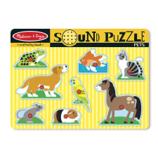Melissa & Doug Fa kirakós játék háziállatok hangjaival puzzle, kirakós