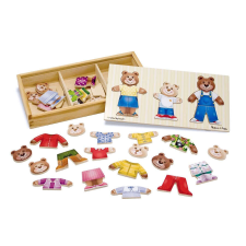 Melissa & Doug Játékkészlet – Öltöztesd fel a mackócsaládot fajáték