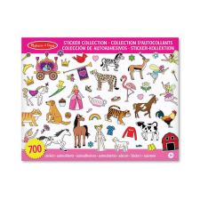 Melissa & Doug , kreatív játék, matricagyűjtő füzet 500 matricával, hercegnők, tea parti, állatok matrica
