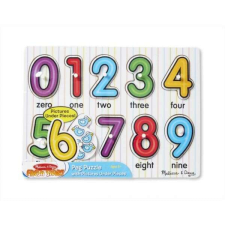 Melissa & Doug Melissa & Doug fa puzzle fogantyúval - Számok puzzle, kirakós
