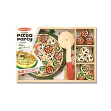 Melissa & Doug Sütés-főzés pizza party fa játék szett - Melissa &amp; Doug konyhakészlet