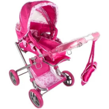  Mély táskás babakocsi /pink/ játék babakocsi