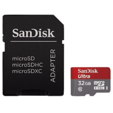  Memóriakártya SANDISK MICRO SDHC ULTRA ANDROID KÁRTYA, CLASS 10, 32GB ADAPTER memóriakártya