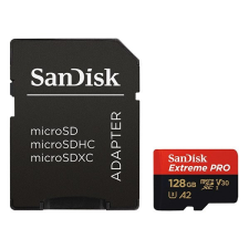 Memóriakártya SANDISK microSDXC Extreme PRO U3 V30 128 GB + adapter memóriakártya