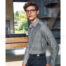  MEN'S COTTON SLUB CHAMBRAY h.u ing - Szürke férfi ing