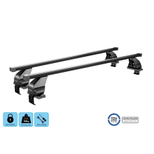 Menabo Omega Black XL fekete acél tetőcsomagtartó nem zárható KIT08G tetőcsomagtartó