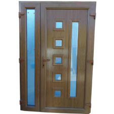  Mendy – Aranytölgy – Műanyag bejárati ajtó – 138×208 - NYITHATÓ OLDALLAL - nyílászáró