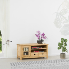  MENGEVE fenyő TV szekrény – 1 ajtós, 2 fiókos bútor