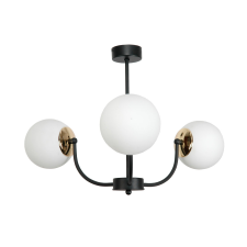  MENNYEZETI LÁMPA FEKETE ÜVEG LÁMPA FEHÉR 15-142 ESTI LAB világítás