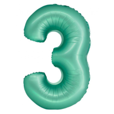 Menta 3-as Mint Mat szám fólia lufi 76 cm party kellék