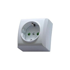 Mentavill Földelt dugalj, 1-es, gyermekvédelemmel, falon kívüli (Mini) villanyszerelés