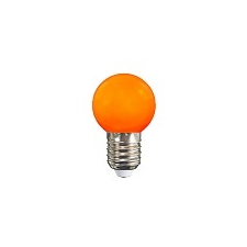 Mentavill Színes LED lámpa E27 (1W/200°) Kisgömb - narancs izzó