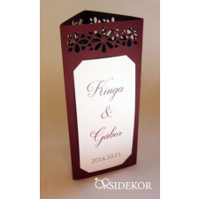  Menüháromszög csipkemintás dekorációs kellék