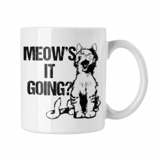 Meow's it going - Fehér Bögre bögrék, csészék