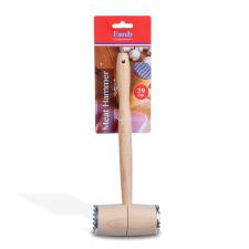 Mercaton Fából készült húskalapács - fémbetéttel - 29 cm konyhai eszköz
