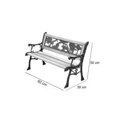 Mercaton Jumanji Gyerek Kert Pad - Fa-Fém - 82x39x50cm kerti bútor