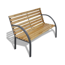 Mercaton Kerti pad, fa, fémszerkezet, 123x54x77 cm, Everild kerti bútor