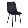 Mercaton Konyha/nappali szék, Mercaton, Mérleg, bársony, fém, fekete, 44x40x88.5 cm