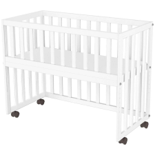 Mercaton &quot;Fa Hubners Matei 94x46 cm fehér fa babaágy&quot; kiságy, babaágy