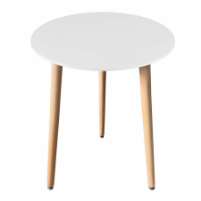 Mercaton Skandináv stílusú asztal, Mercaton, Kami, kerek, MDF és fa, fehér, 60x74 cm bútor