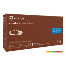 Mercator Comfort Powder-Free púdermentes latex vizsgálókesztyű 100db védőkesztyű