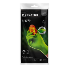 Mercator GoGrip Green púdermentes nitril védőkesztyű zöld 4db védőkesztyű