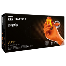 Mercator GoGrip Orange púdermentes nitril védőkesztyű narancssárga 50db védőkesztyű