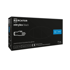 Mercator Medical Nitrylex púdermentes nitril kesztyű fekete védőkesztyű