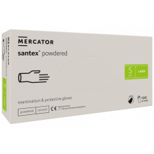 Mercator Medical Santex Smooth Fehér Púderes Latex Vizsgáló kesztyű védőkesztyű