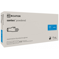Mercator Medical Santex Smooth Fehér Púderes Latex Vizsgáló kesztyű - M
