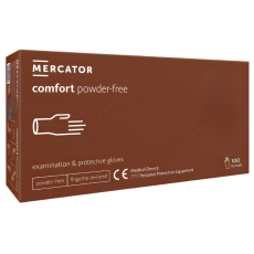 Mercator Medical Zrt MERCATOR COMFORT POWDER-FREE latex púdermentes vizsgálókesztyű XS