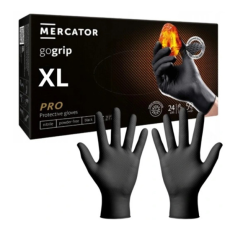 Mercator Medical Zrt MERCATOR GoGrip Black Gumikesztyű XL-es 50 db/csomag