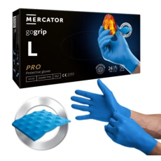 Mercator Medical Zrt MERCATOR GoGrip Blue Gumikesztyű L-es