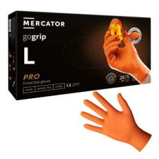 Mercator Medical Zrt MERCATOR GoGrip Orange Gumikesztyű L-es 50 db/csomag