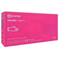 Mercator Medical Zrt MERCATOR Nitrylex magenta,nitril púdermentes magenta(intenzív pink) színű vizsgálókesztyű M