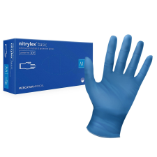 Mercator Nitrylex Basic gumikesztyű kék M gyógyászati segédeszköz