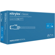  MERCATOR nitrylex classic blue nitril púdermentes kesztyű M 100db gyógyászati segédeszköz