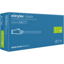 MERCATOR nitrylex classic blue nitril púdermentes kesztyű S 100db gyógyászati segédeszköz