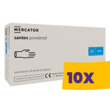 Mercator Santex púderezett latex vizsgálókesztyű 100db (Karton - 10 csomag) védőkesztyű