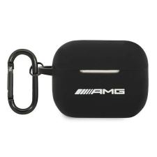 Mercedes AMG AMAPRBK AirPods Pro fekete szilikon Big Logo tok fülhallgató, fejhallgató tok