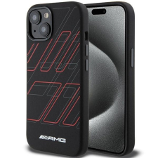 Mercedes AMG szilikon MagSafe tok nagyméretű rombuszmintával iPhone 15 Plus / 14 Plus - fekete tok és táska