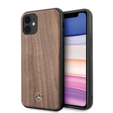 Mercedes MEHCN61VWWOLB iPhone 11 6,1" / Xr barna Wood Line Walnut keménytok tok és táska