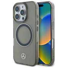 Mercedes MEHMP16L23HUOSK Silver Ring MagSafe-kompatibilis keménytok iPhone 16 Pro - fekete tok és táska