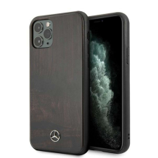 Mercedes Wood Line Rosewood tok iPhone 11 Pro-hoz - barna tok és táska
