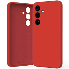 Mercury Silicone tok Samsung Galaxy S25 - piros tok és táska